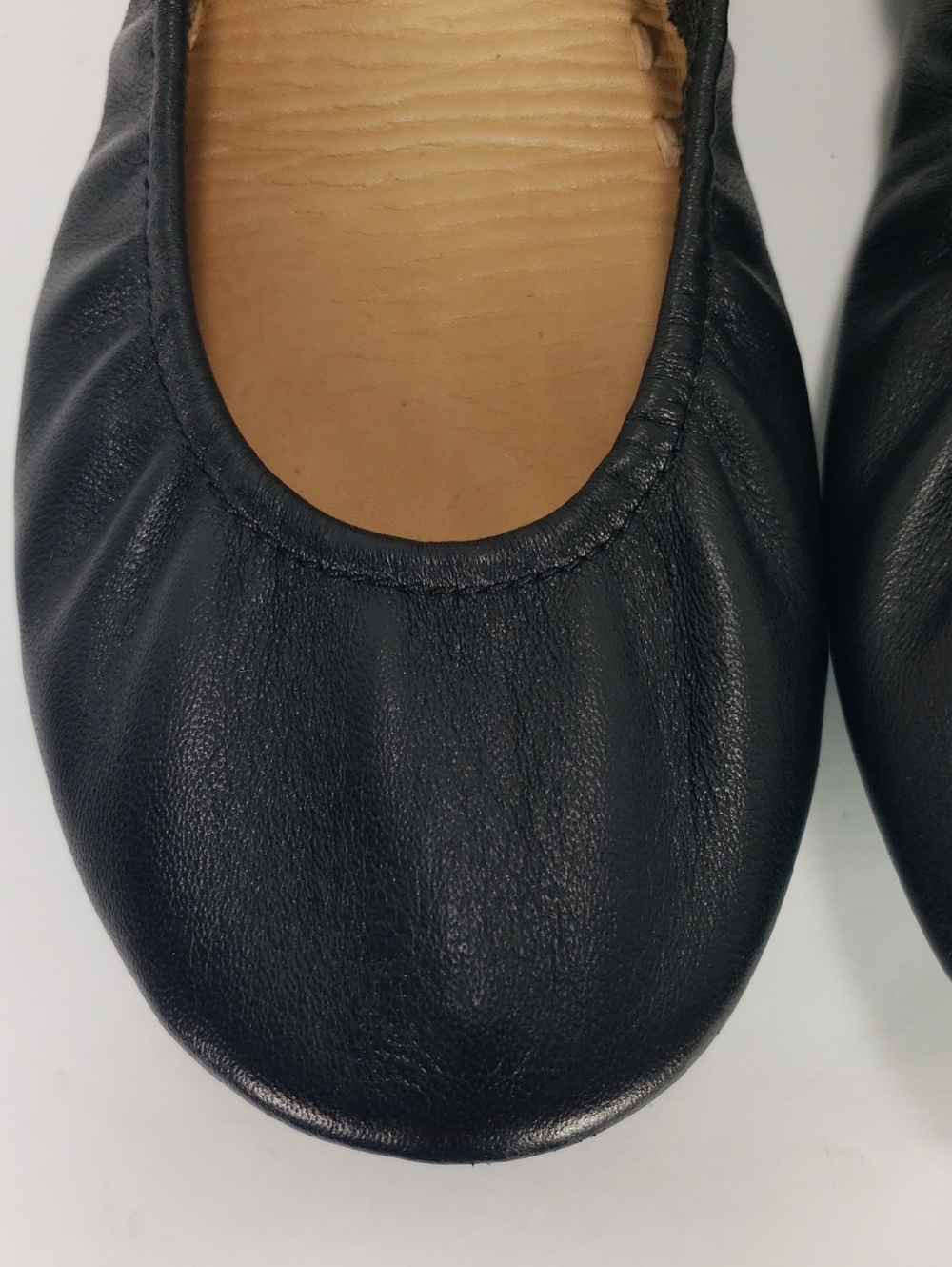TIEKS BY GAVRIELI BLACK NAPPA LEATHER FOLDABLE BALLET FLATS SHOES WOMEN'S 9 - Picture 8 of 16